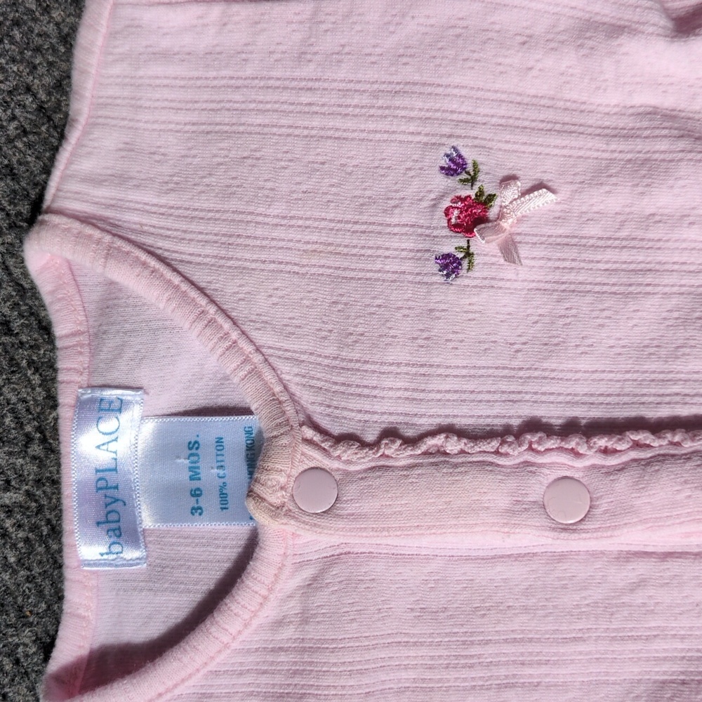 Baby PLACE Pink Sweater with Floral Embroidery 3-6 Months